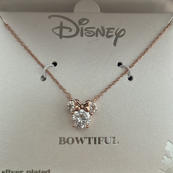 Disney Minnie Mouse Rose gold Charm-Necklace  BNIB - Picture 2 of 7